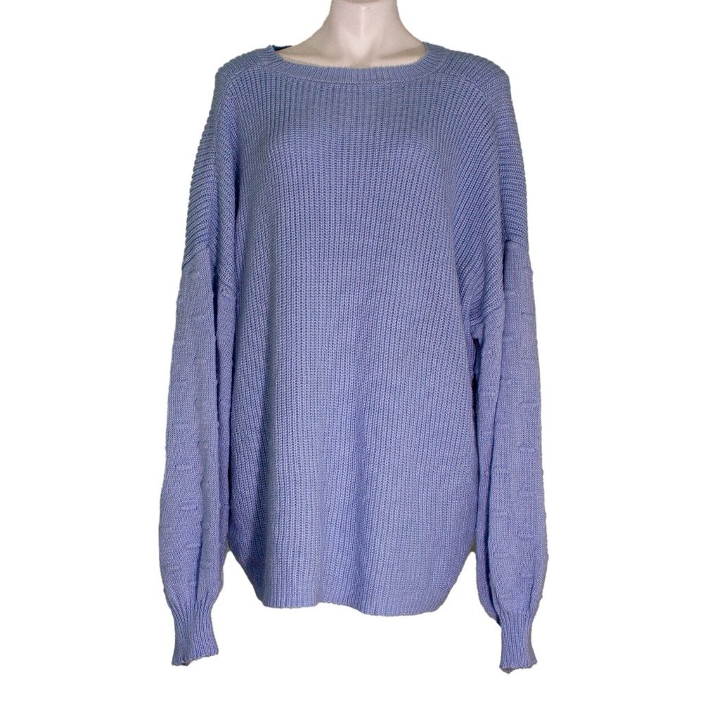 Shein Oversized Acrylic Powder Blue Sweater sz lg